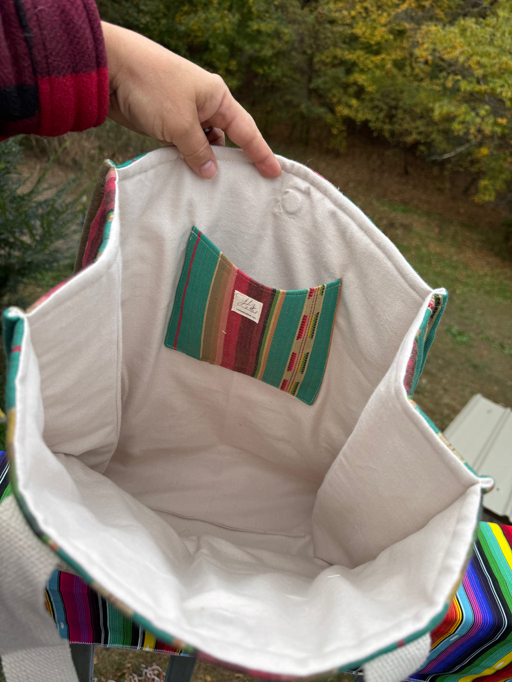 Santa Fe Two Pocket  - Large quilted tote -  shoulder strap