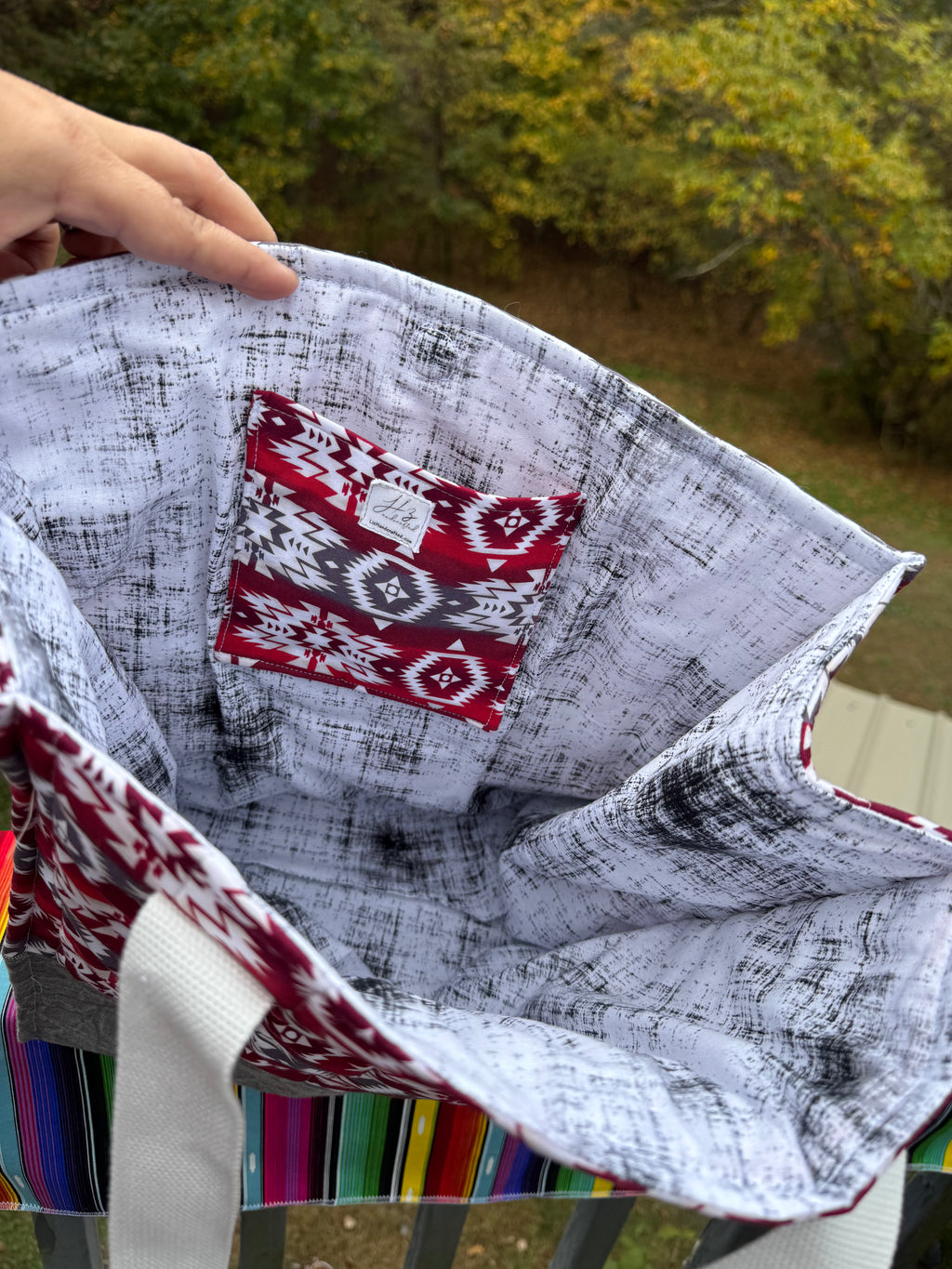 Santa Fe Two Pocket  - Large quilted tote -  shoulder strap