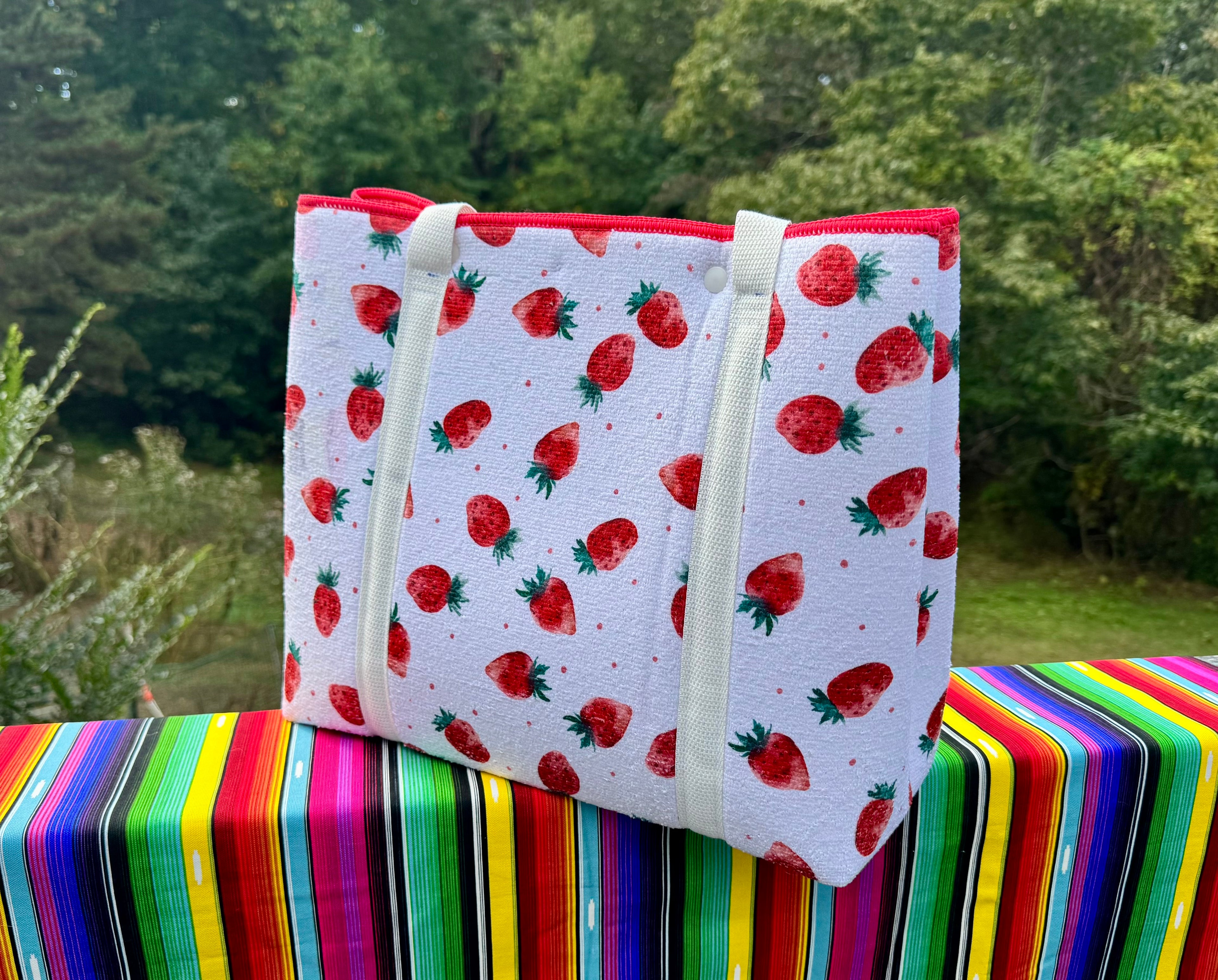 Two Pocket  - Medium tote -  shoulder strap