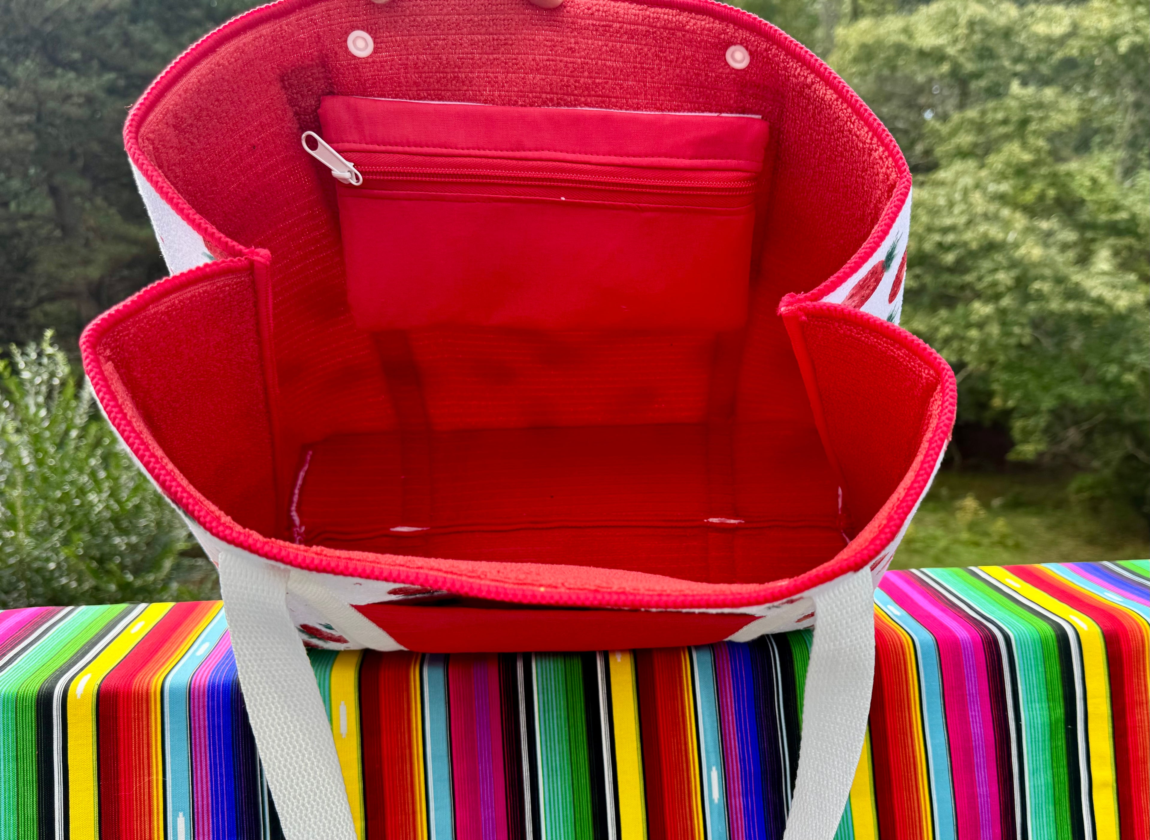 Two Pocket  - Medium tote -  shoulder strap