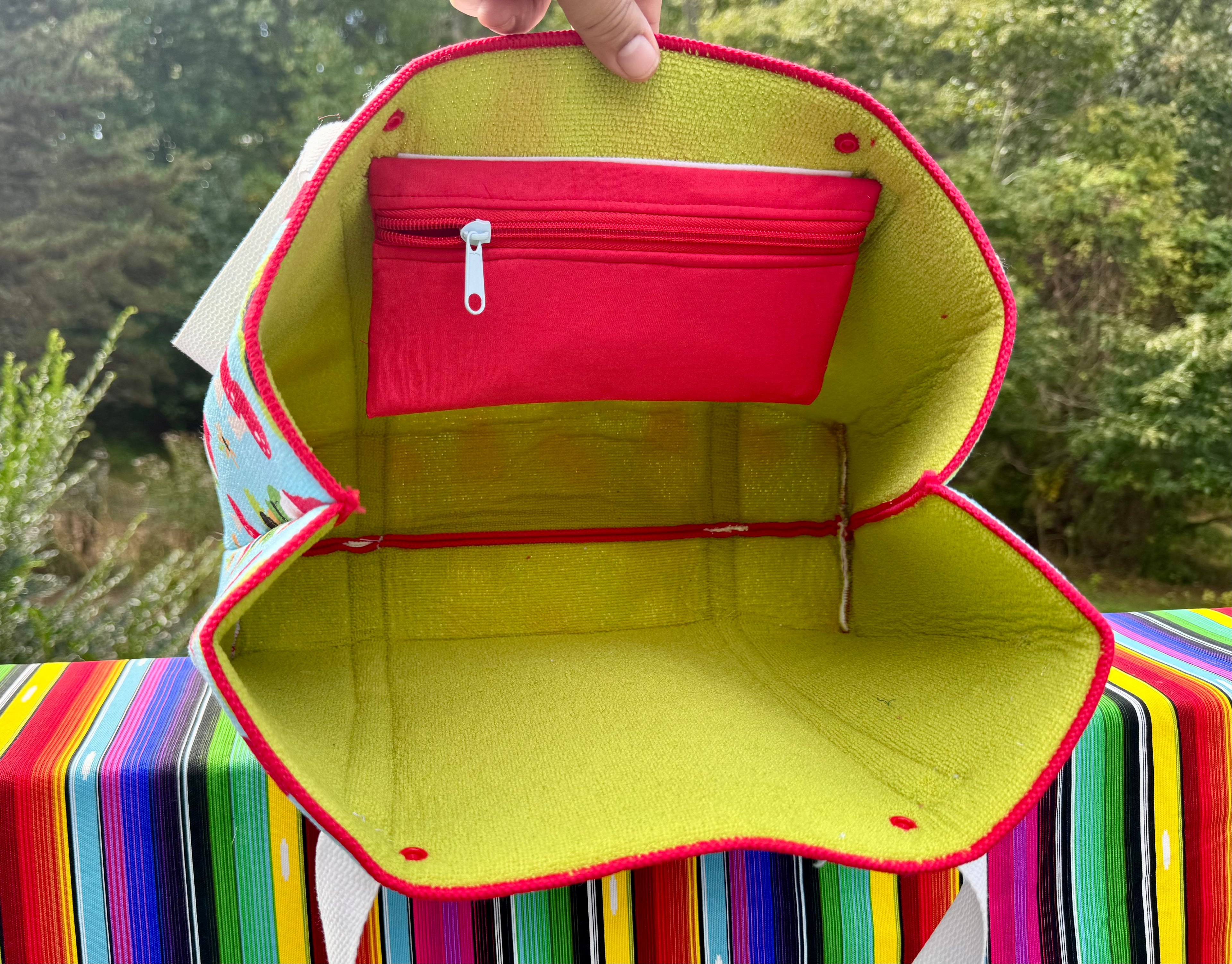 Two Pocket  - Medium tote -  shoulder strap