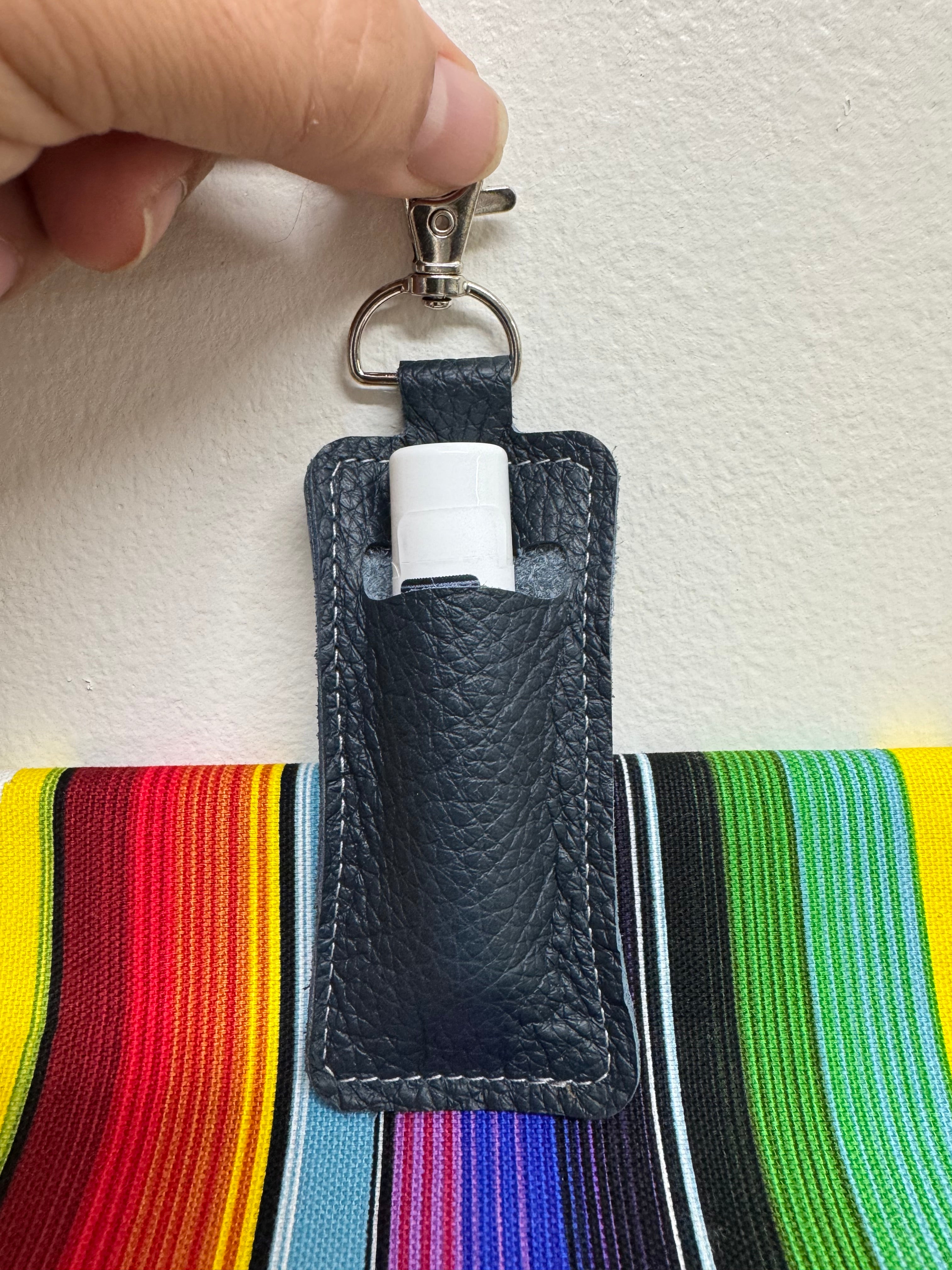Lip Balm/ Lighter Holder - Leather