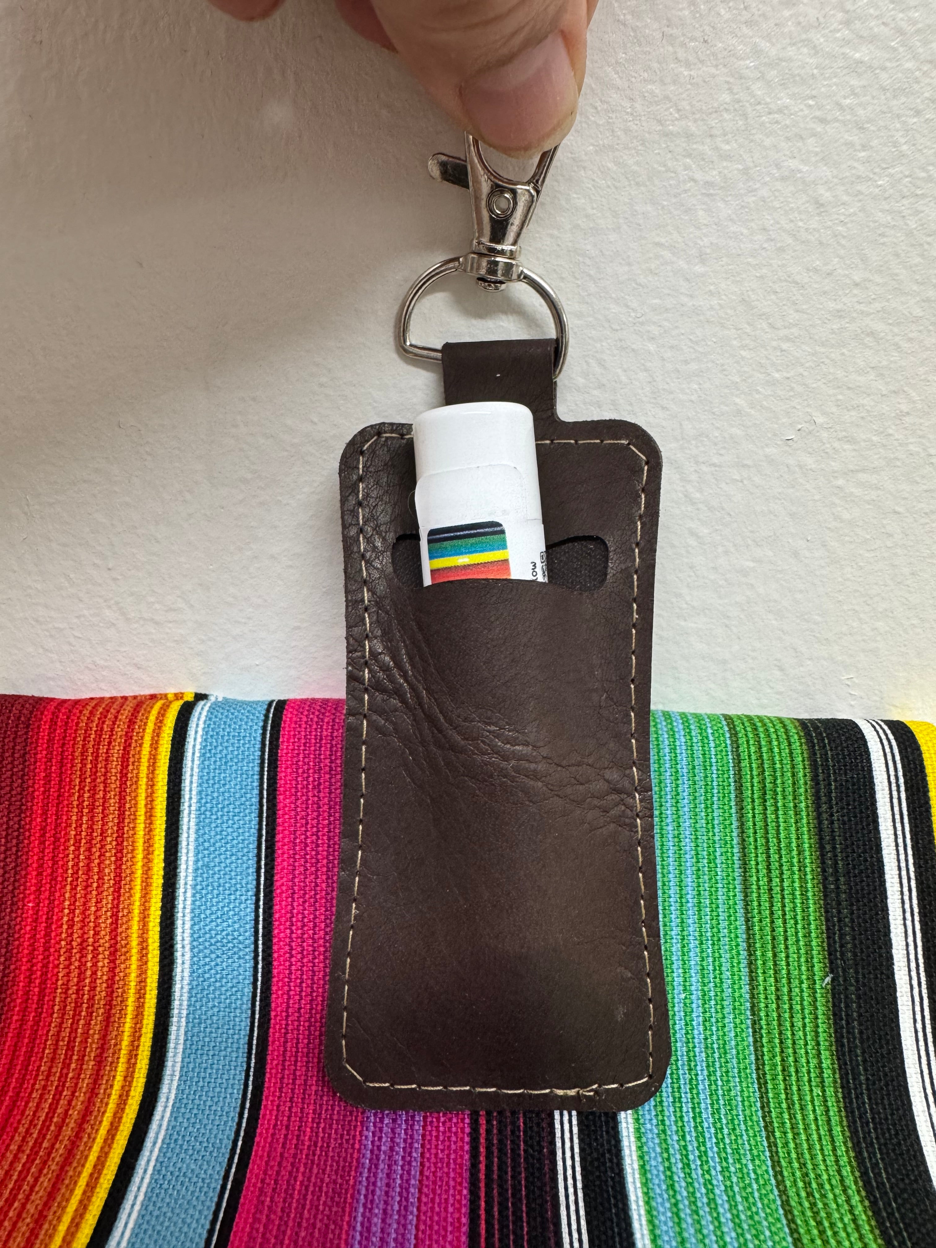 Lip Balm/ Lighter Holder - Leather