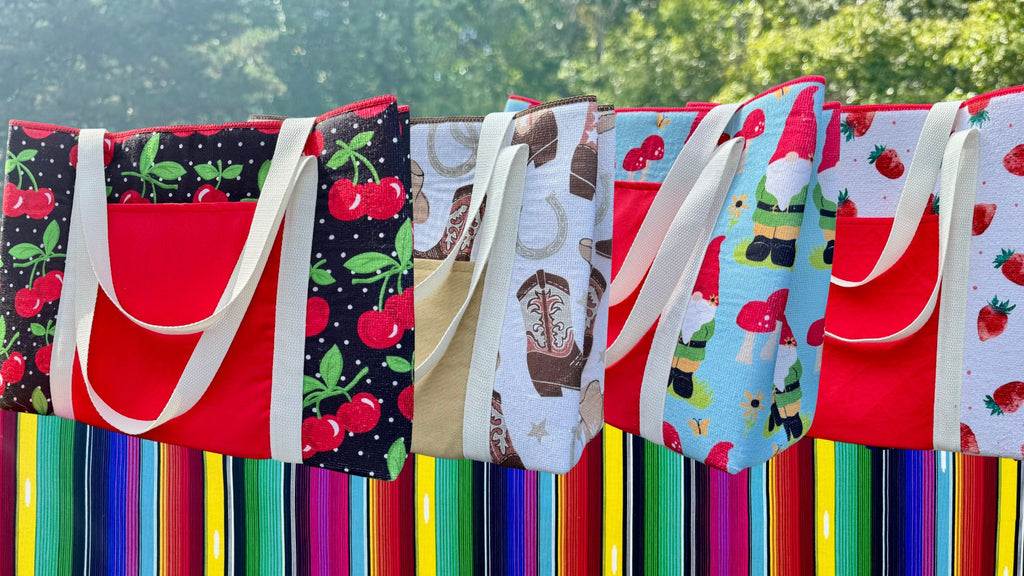 Two Pocket  - Medium tote -  shoulder strap