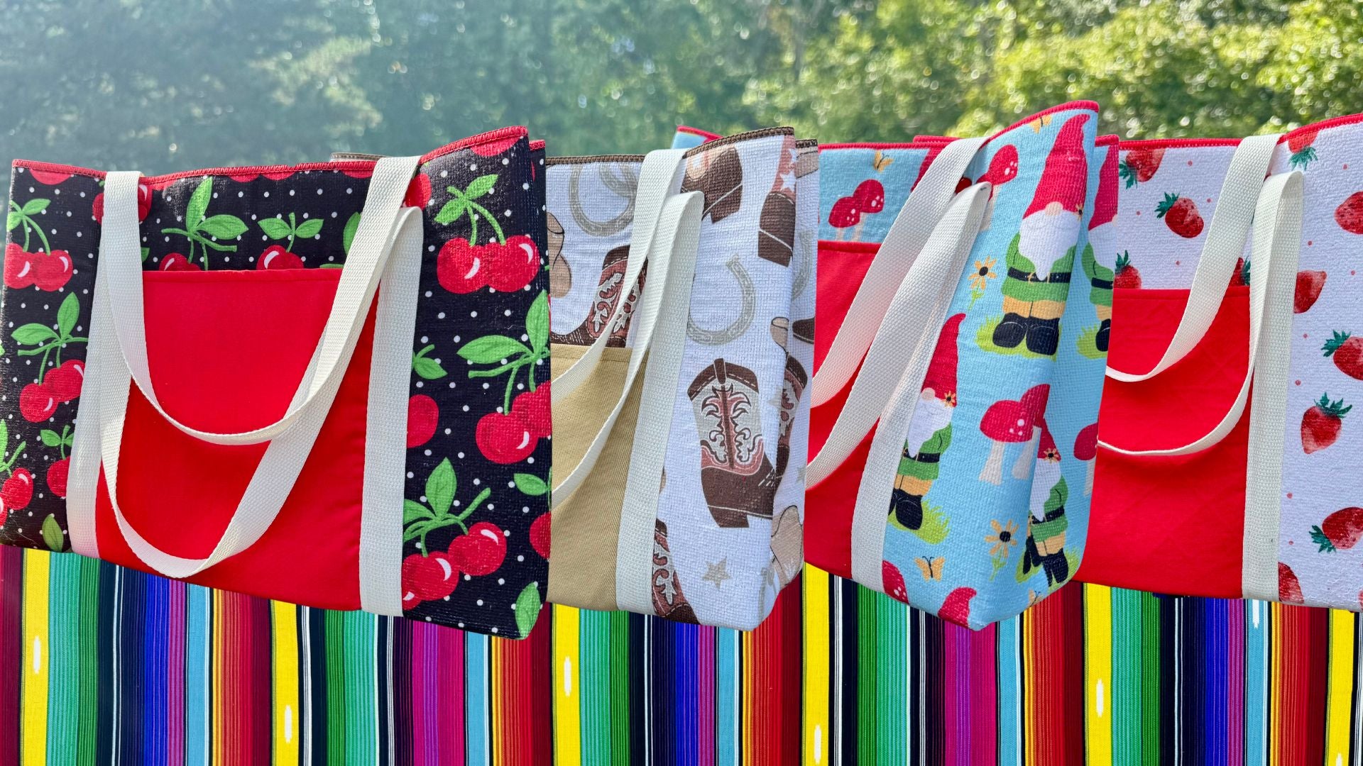 Two Pocket  - Medium tote -  shoulder strap